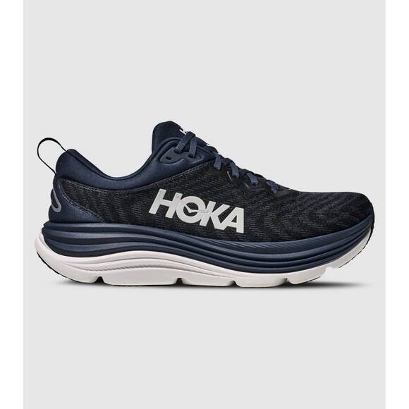 NEW HOKA men's gaviota 5 running shoes in varsity navy/white